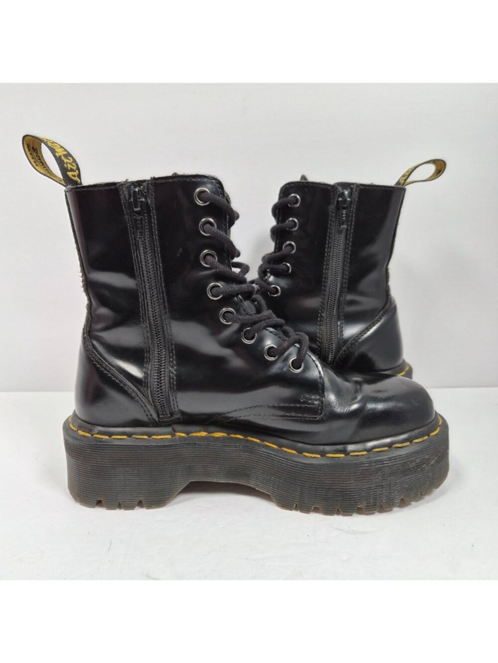 Dr. Martens Jadon Women's Black Platform Boots US Size 6 - Picture 8 of 12